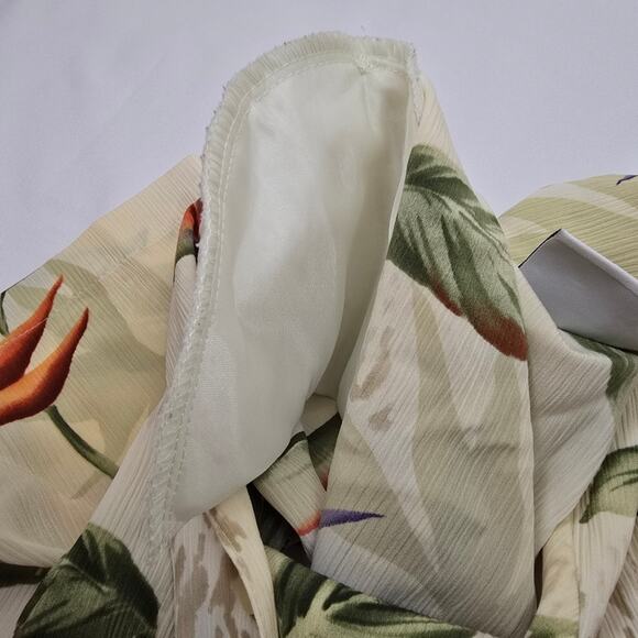 Alfred Dunner Bird Of Paridise Grannycore Tropical Hawaiian  Retro Button Top 12 - Picture 10 of 15